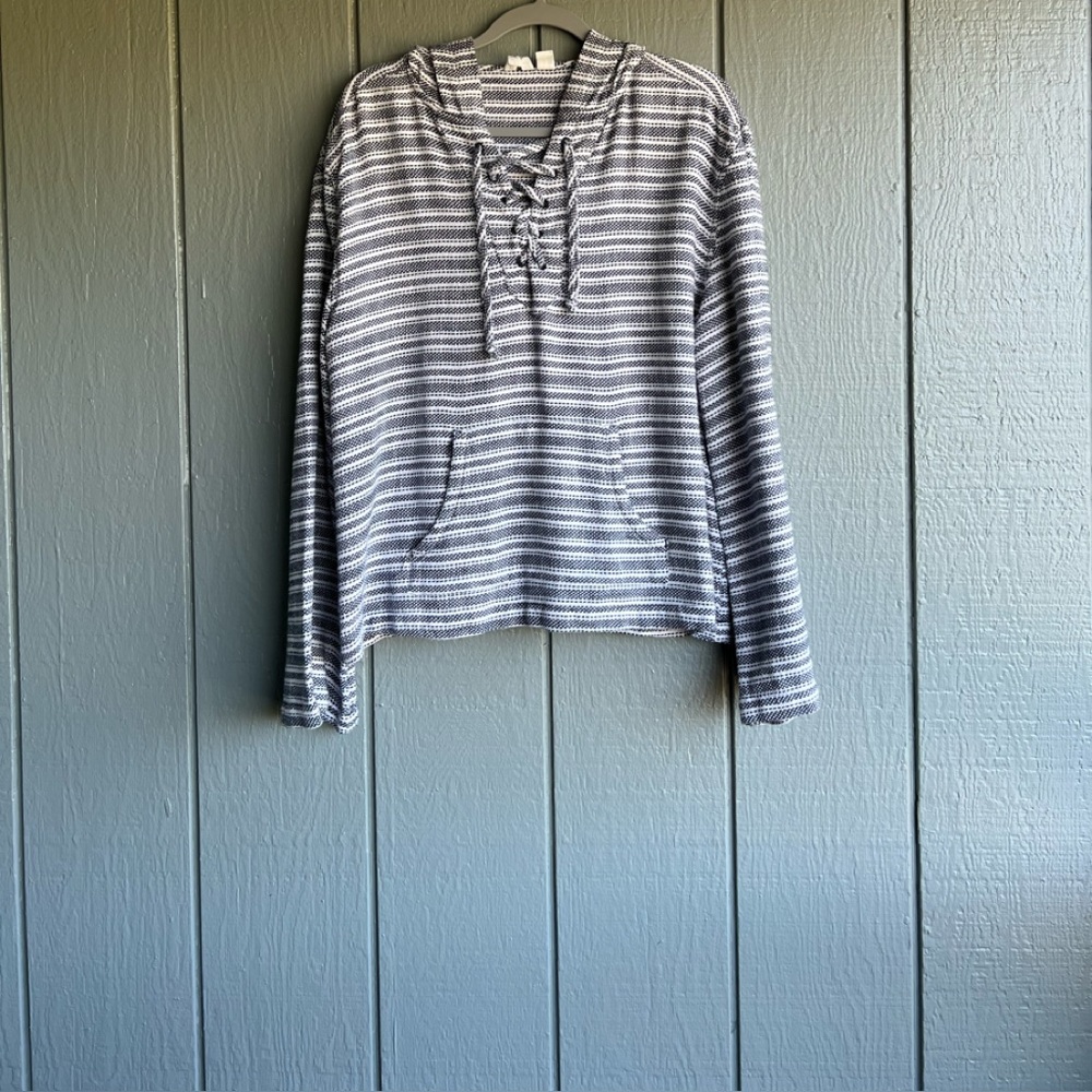 Roxy Cabo Trip Striped Hooded Pullover Top